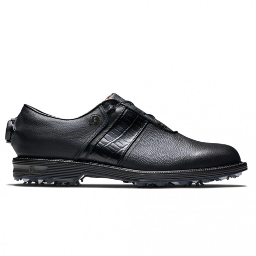 Black Men's Footjoy Premiere Series - Packard BOA Spiked Golf Shoes | US-45731LB
