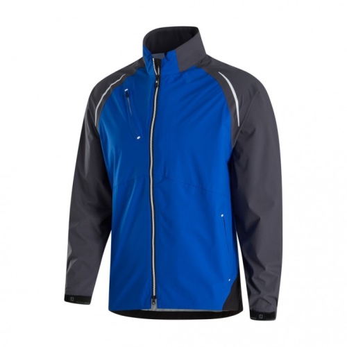 Blue / Charcoal Men's Footjoy Select LS Rain Jacket | US-50284ZD