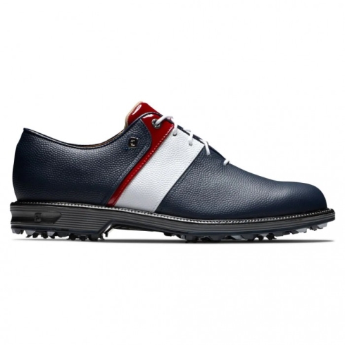 Navy Pebble / White Pebble / Red Patent Men's Footjoy Premiere Series - Packard Spiked Golf Shoes |
