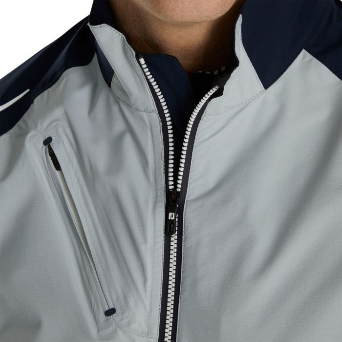 Silver / Navy Men's Footjoy Select LS Rain Jacket | US-65439FV
